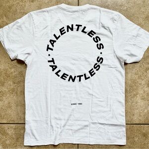 Talentless White Circle Logo Shirt Size Large Tee New FAST SHIPPING
